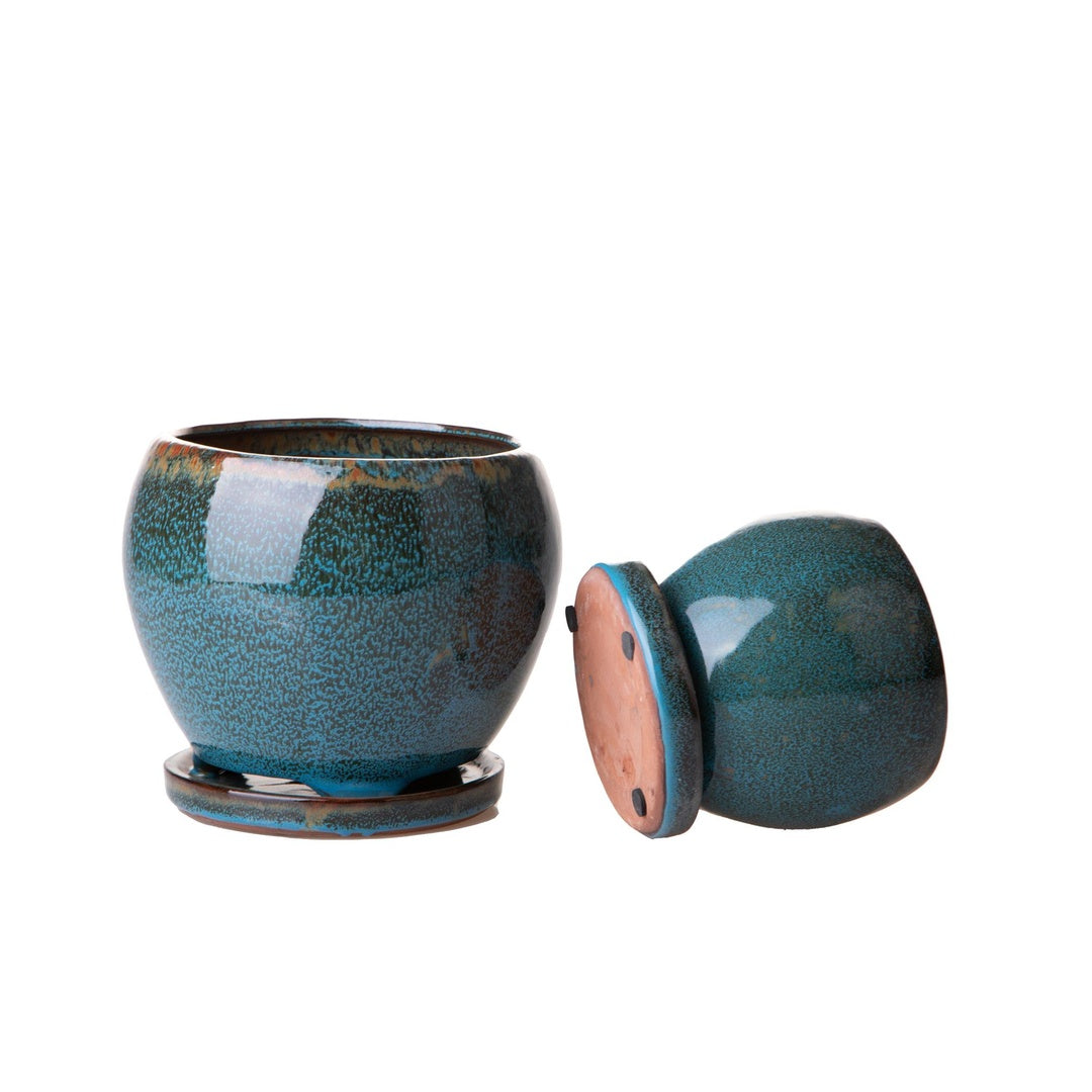 Set 2 cachepot bicolore • 14 cm