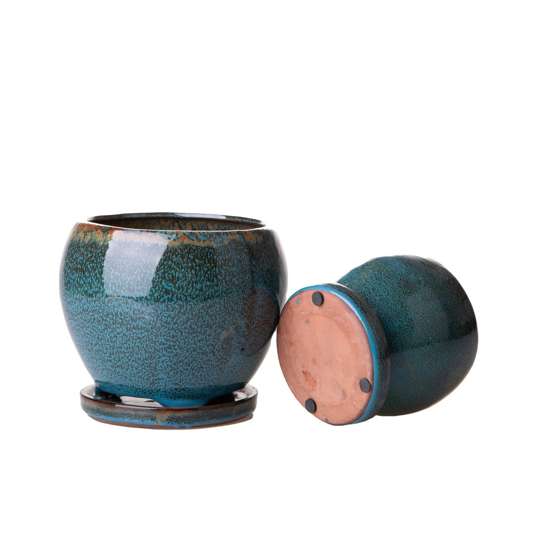 Set 2 cachepot bicolore • 14 cm