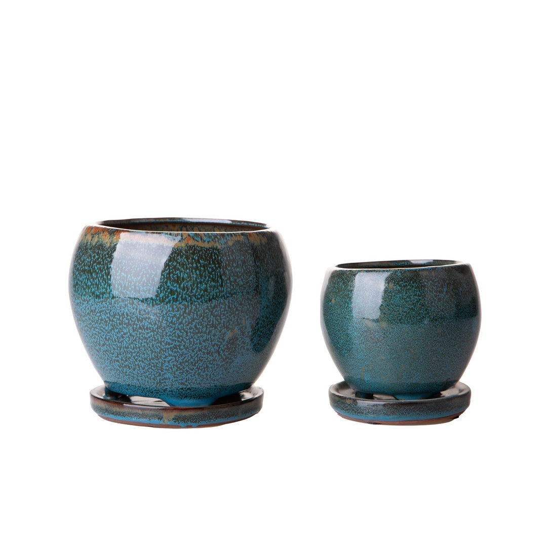 Set 2 cachepot bicolore • 14 cm