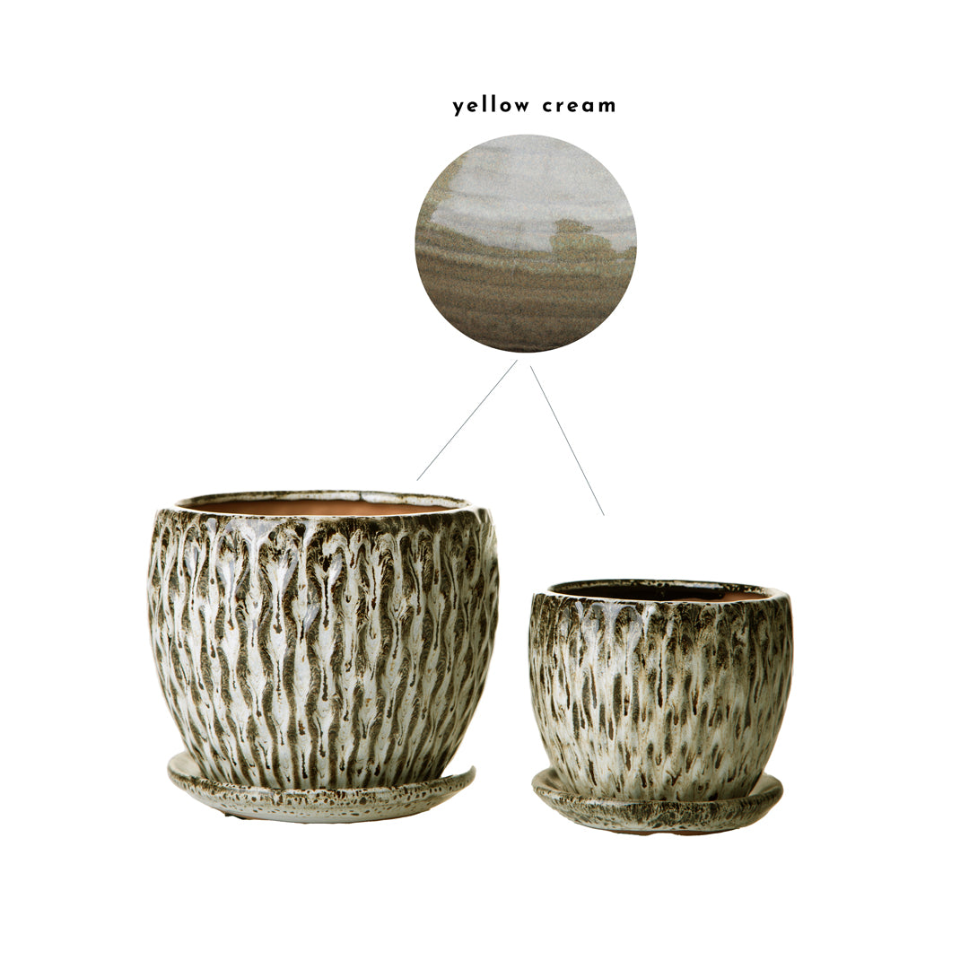 Set 2 vasi D19/14 cachepot damascato • 16,5 cm