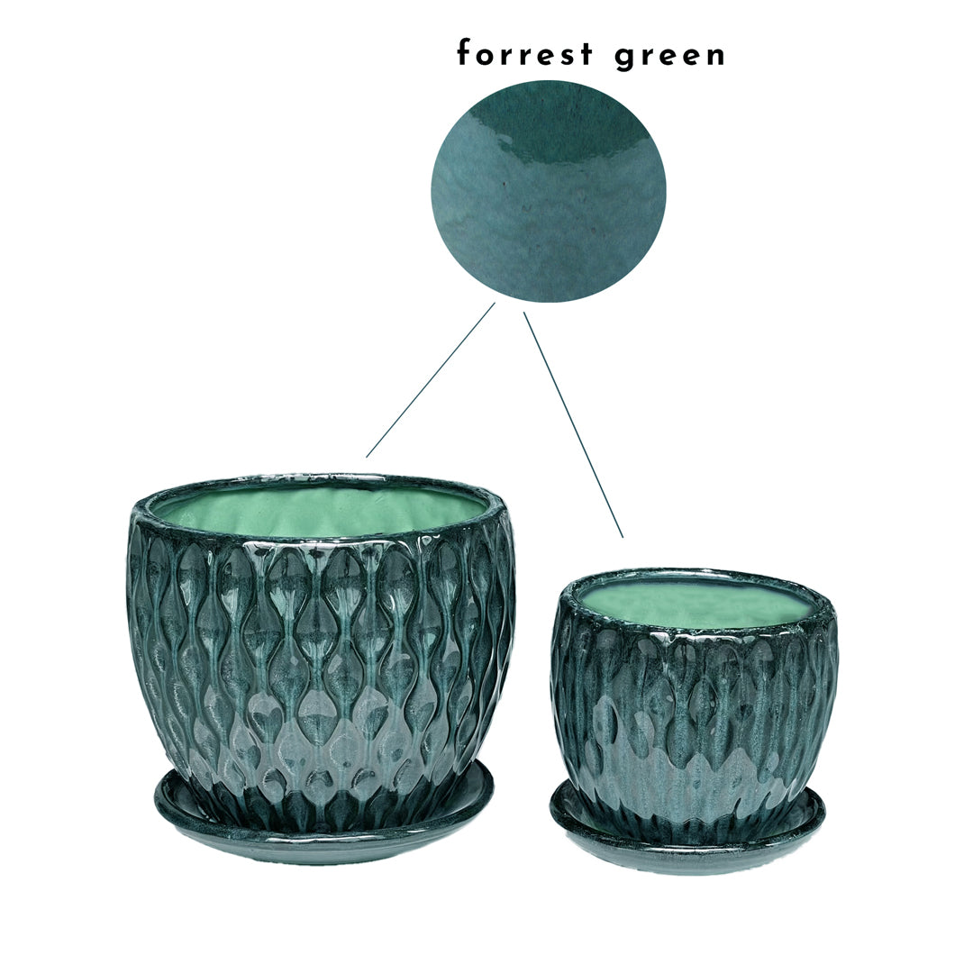 Set 2 vasi D19/14 cachepot damascato • 16,5 cm