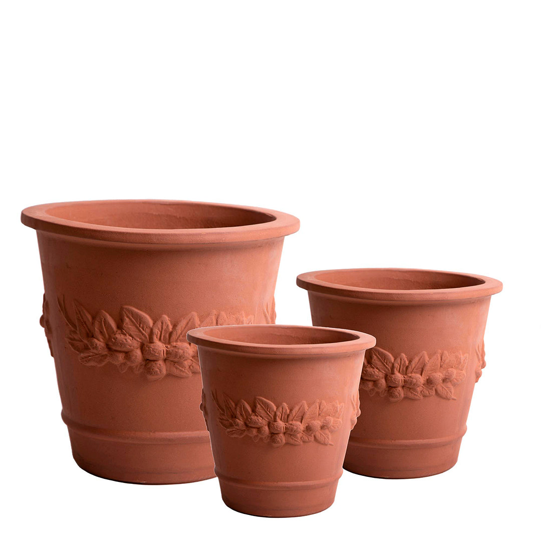 Set e 3 cachepot festonato • D.50/39/31 cm