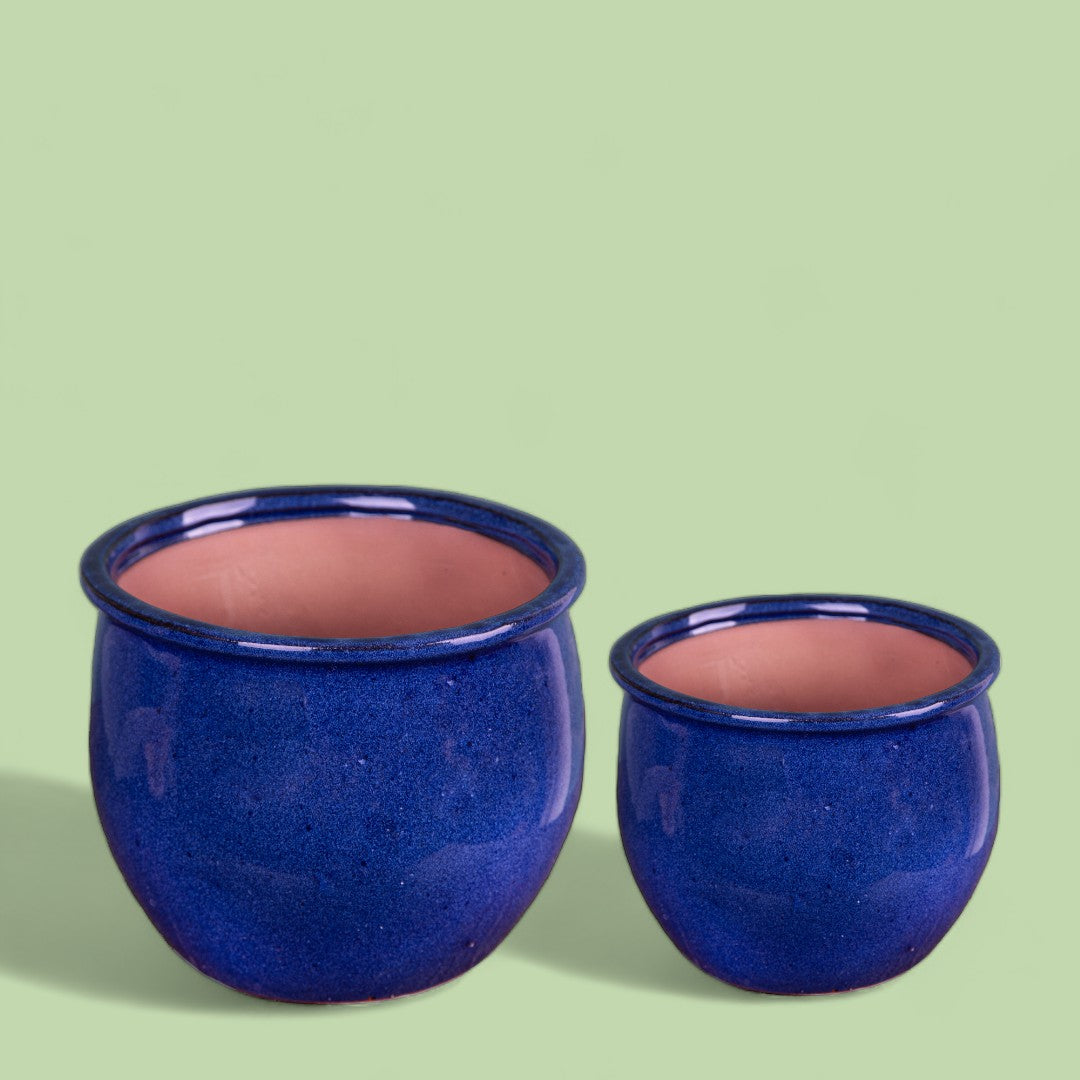 Set 2 cachepot con bordo • 44 cm
