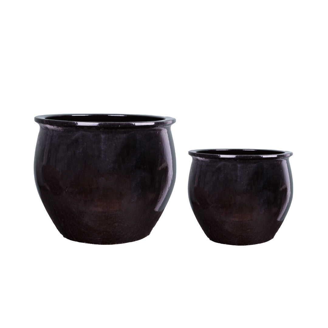 Set 2 cachepot con bordo • D.34/23 CM cm