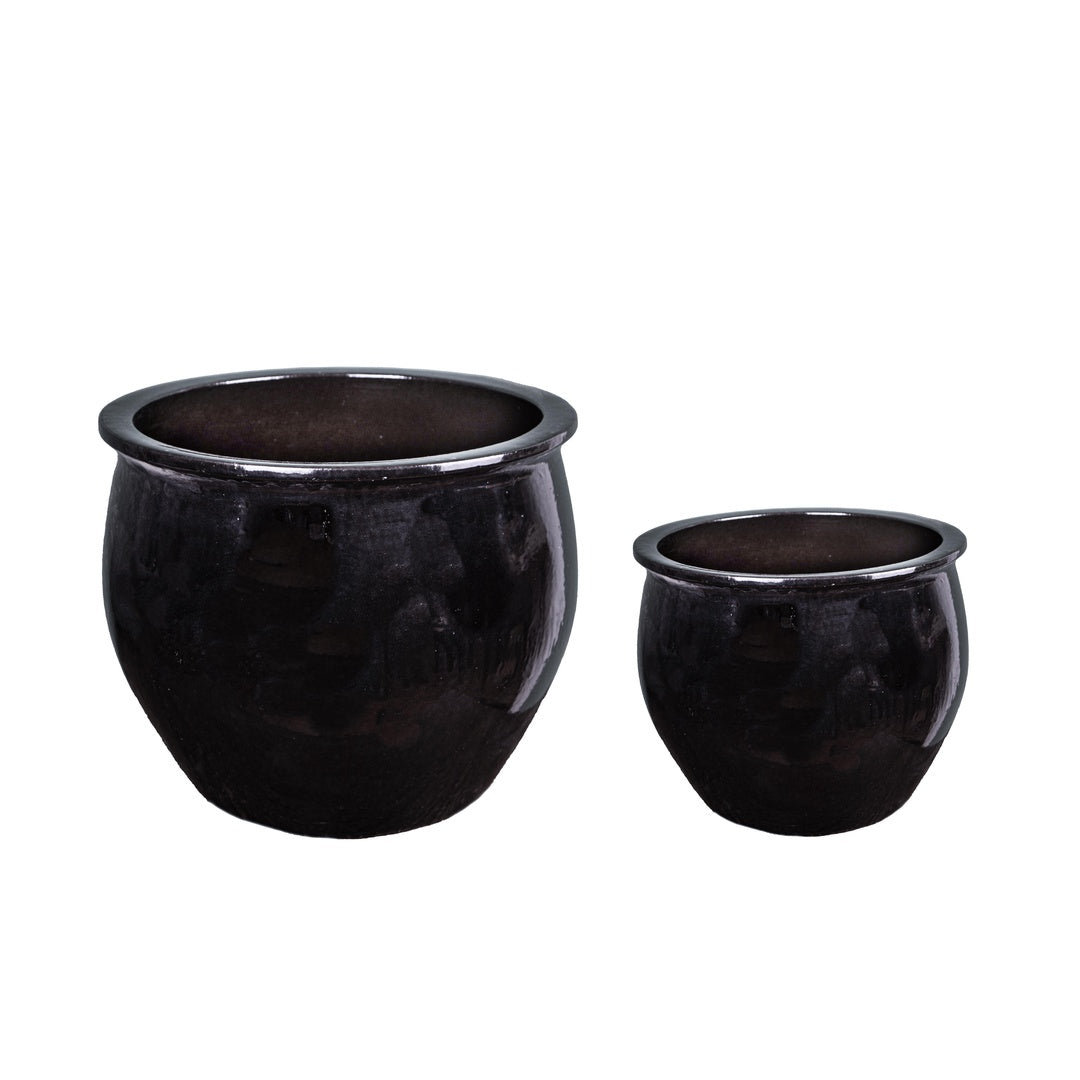 Set 2 cachepot con bordo • D.34/23 CM cm