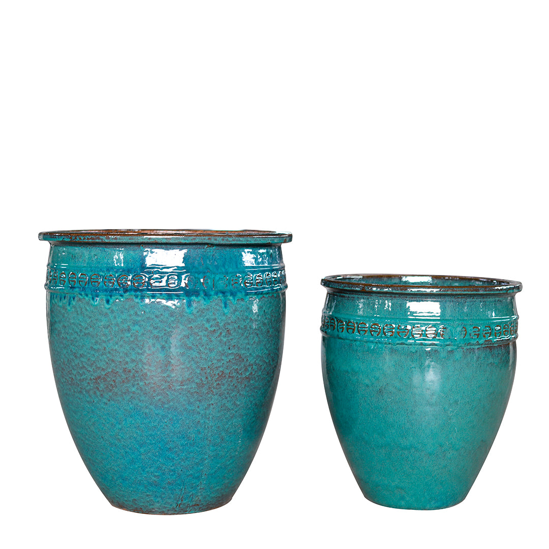 Vaso ceramica Set di 2 Vasi Conca • 34 cm