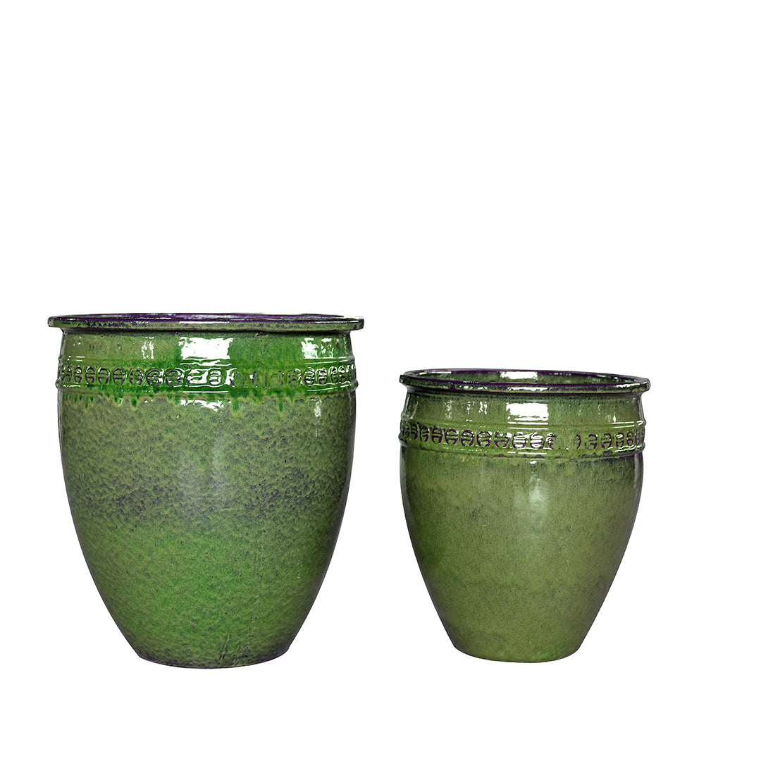 Vaso ceramica Set di 2 Vasi Conca • D.55X59-45X50 cm