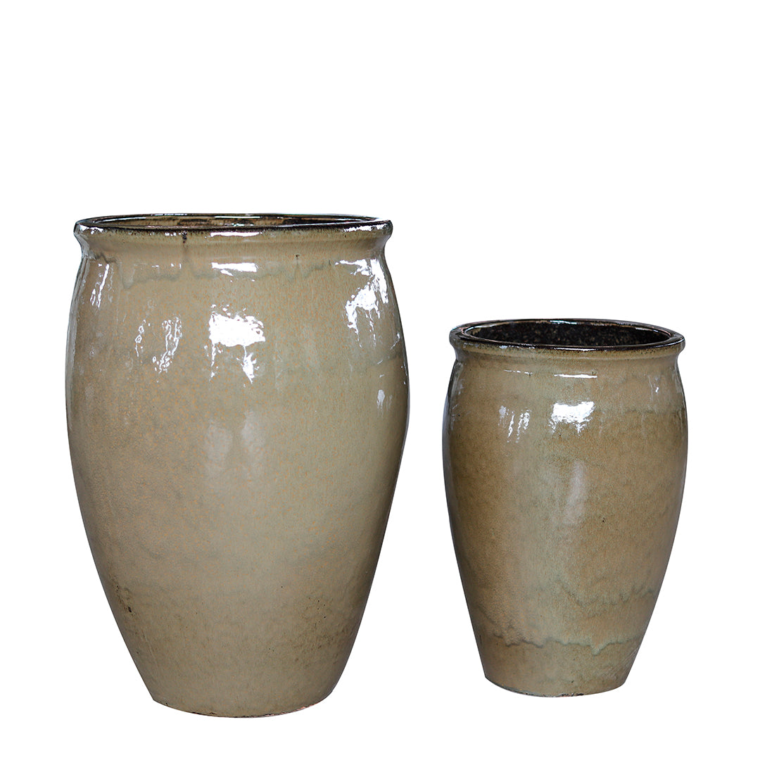 Vaso ceramica Set di 2 Vaso Bombato • D.50-35XH68-55 cm