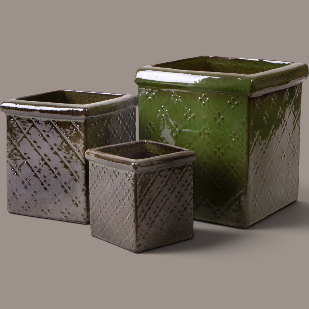 Set di 3 Vasi Cubo • 20 cm
