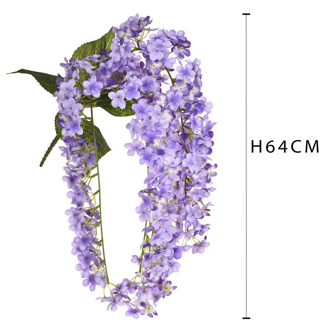 2 Pezzi • Fiori artificiali pendenti • 64 cm