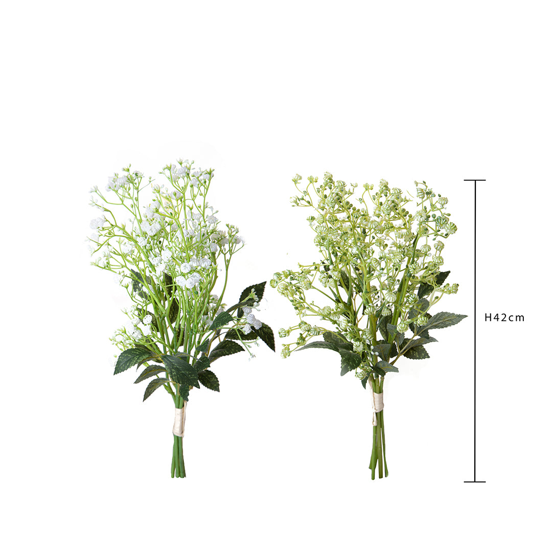 4 Pezzi • Cespuglio fiori artificiali gypsophila • 41,5 cm