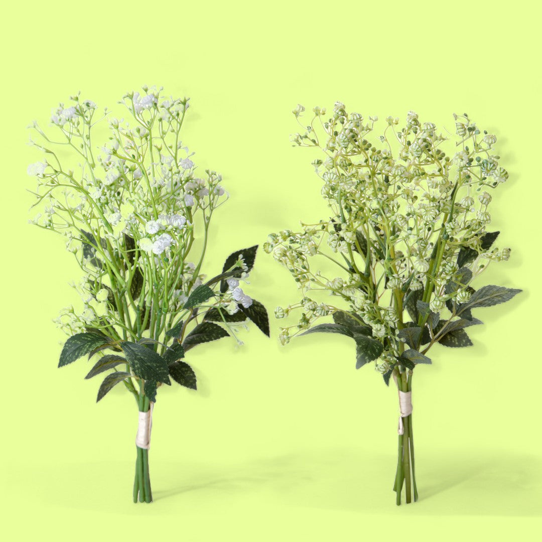 4 Pezzi • Cespuglio fiori artificiali gypsophila • 41,5 cm