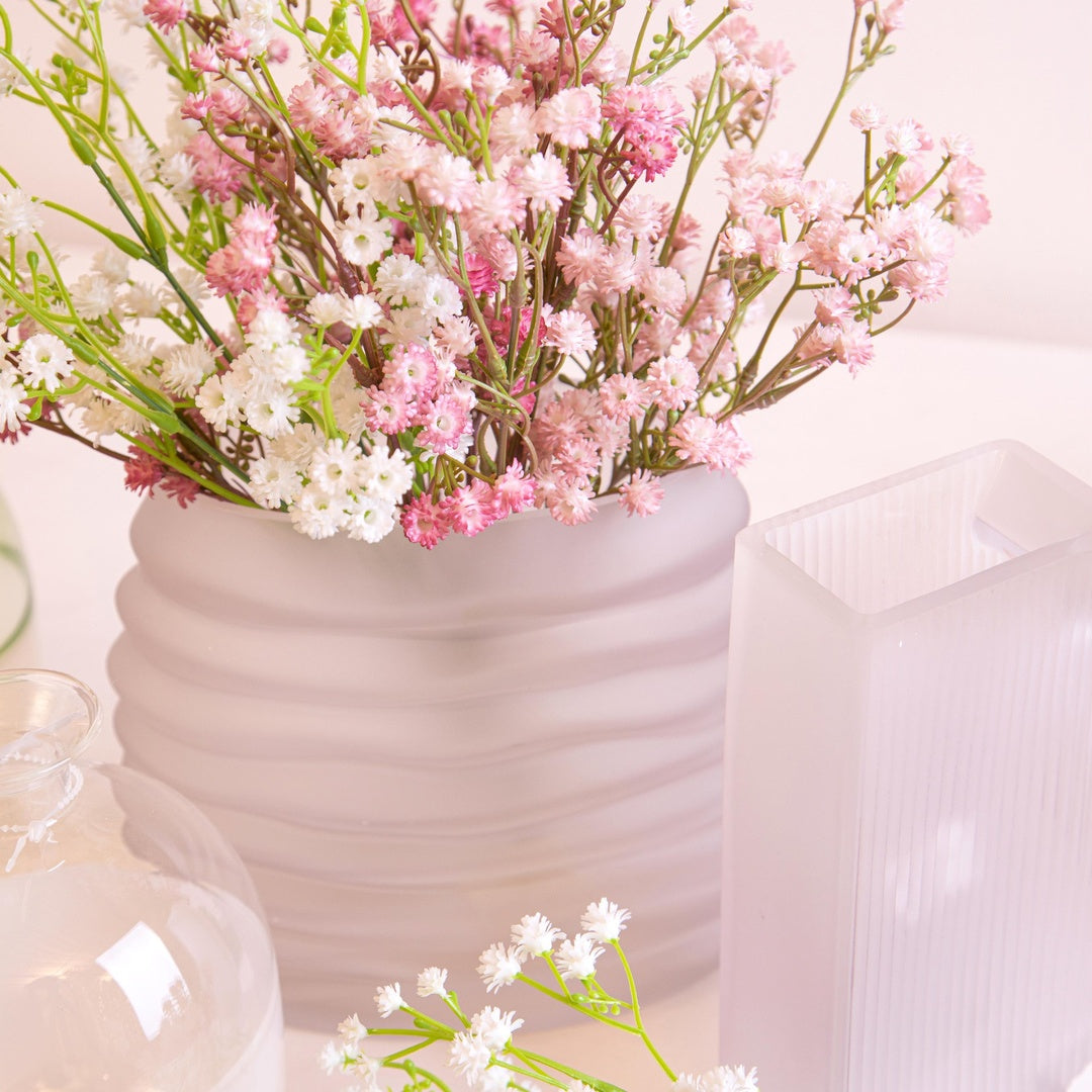 3 Pezzi • Cespuglio di mini gypsophila artificiale • 34 cm