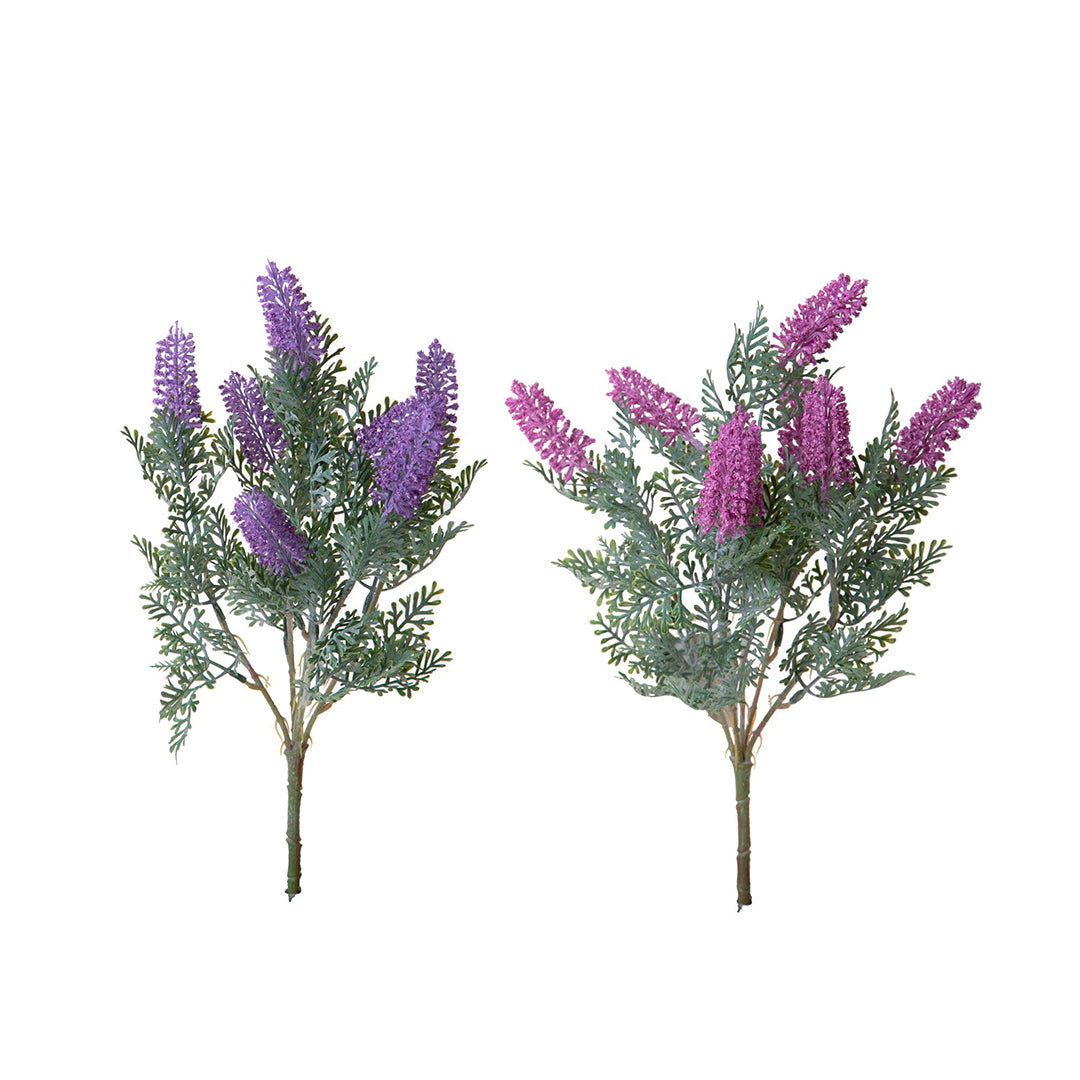 8 Pezzi • Bouquet artificiale erica di monte per 5 fiori • 37 cm
