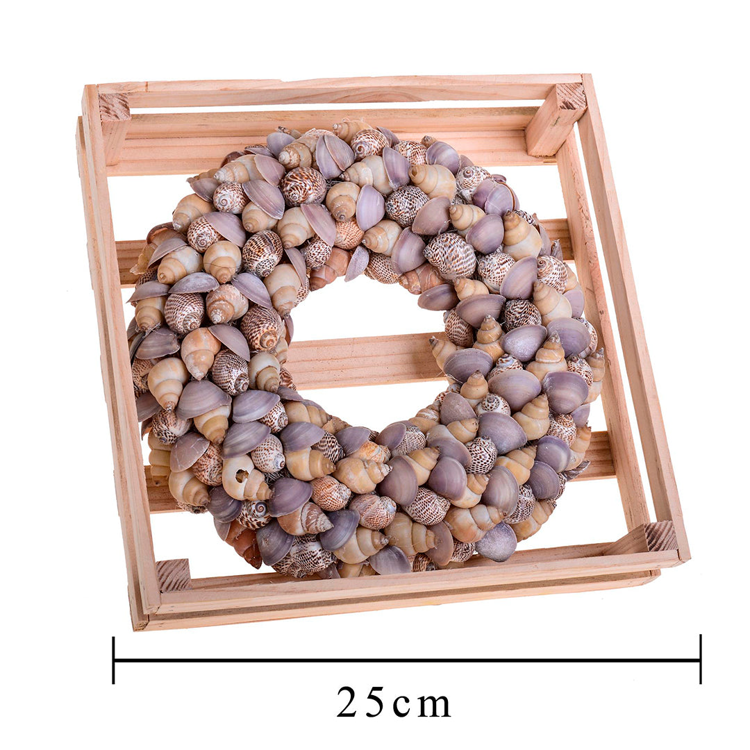 Corona conchiglie in cassetta • 25 cm