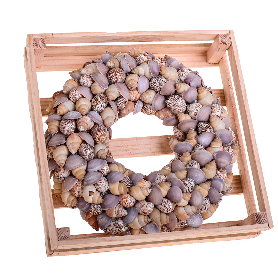 Corona conchiglie in cassetta • 25 cm