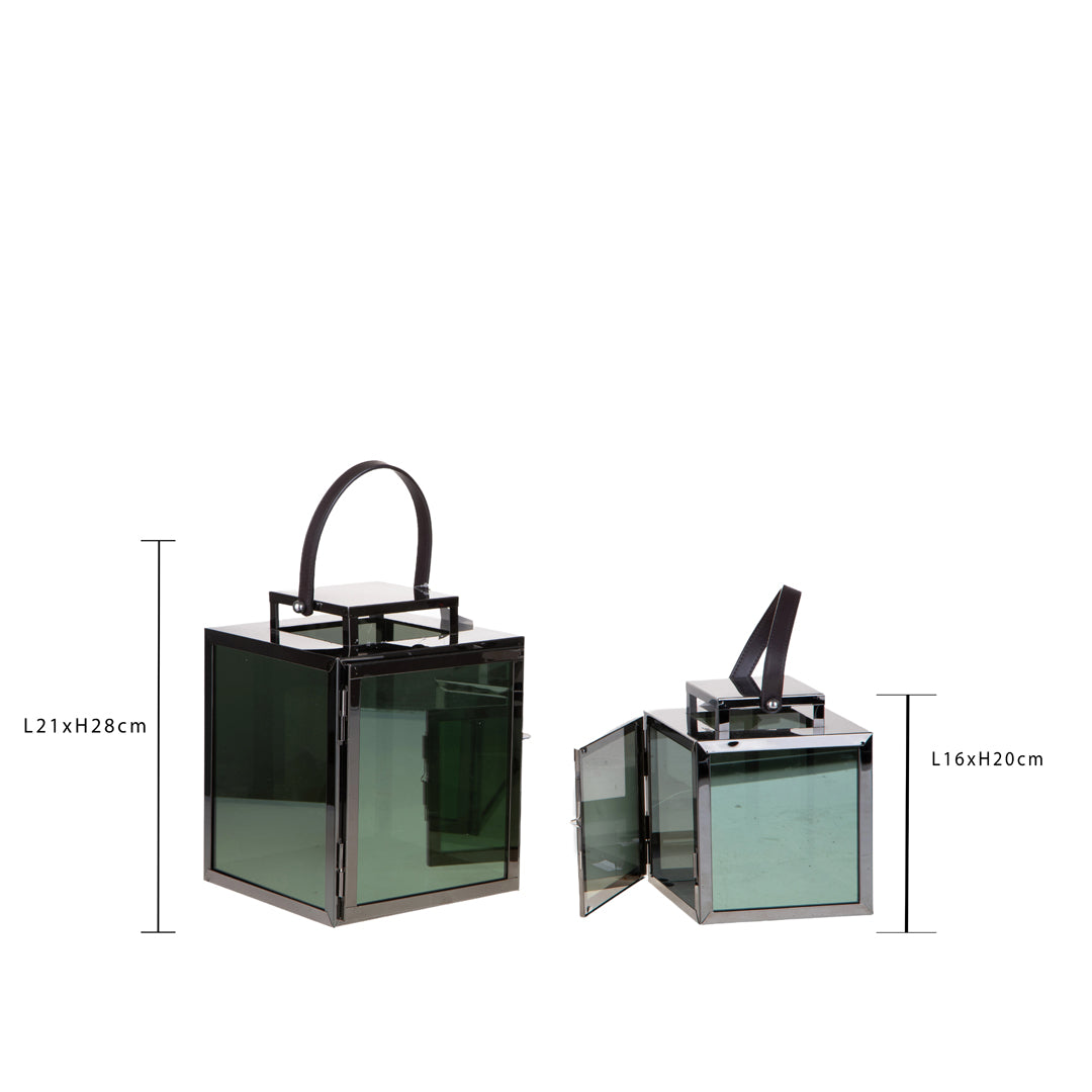 Set di 2 Lanterna Metallo • 28 cm