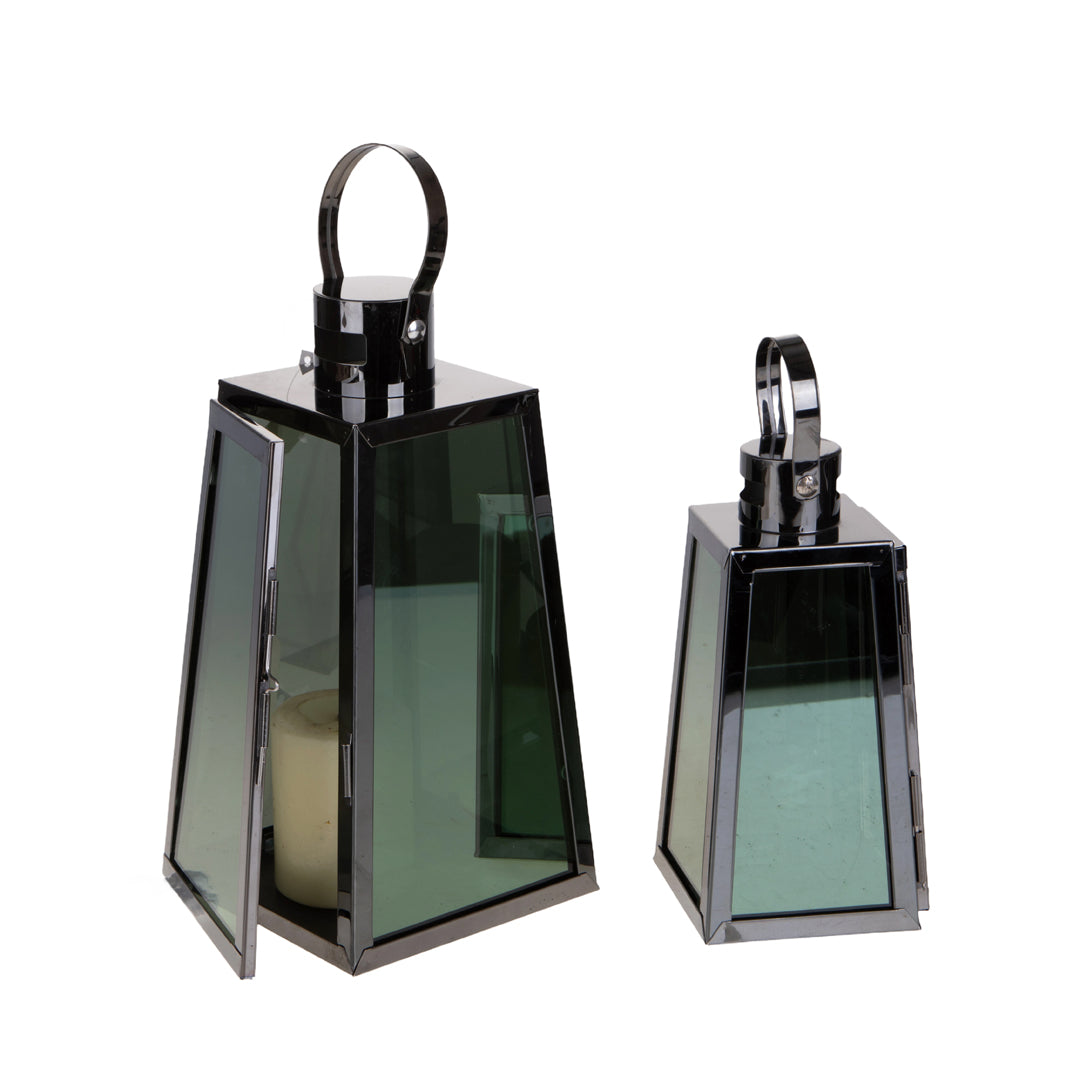 Set di 2 Lanterna Metallo • 38 cm