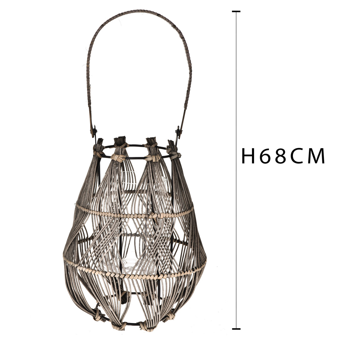 Lanterna in rattan • 42 cm
