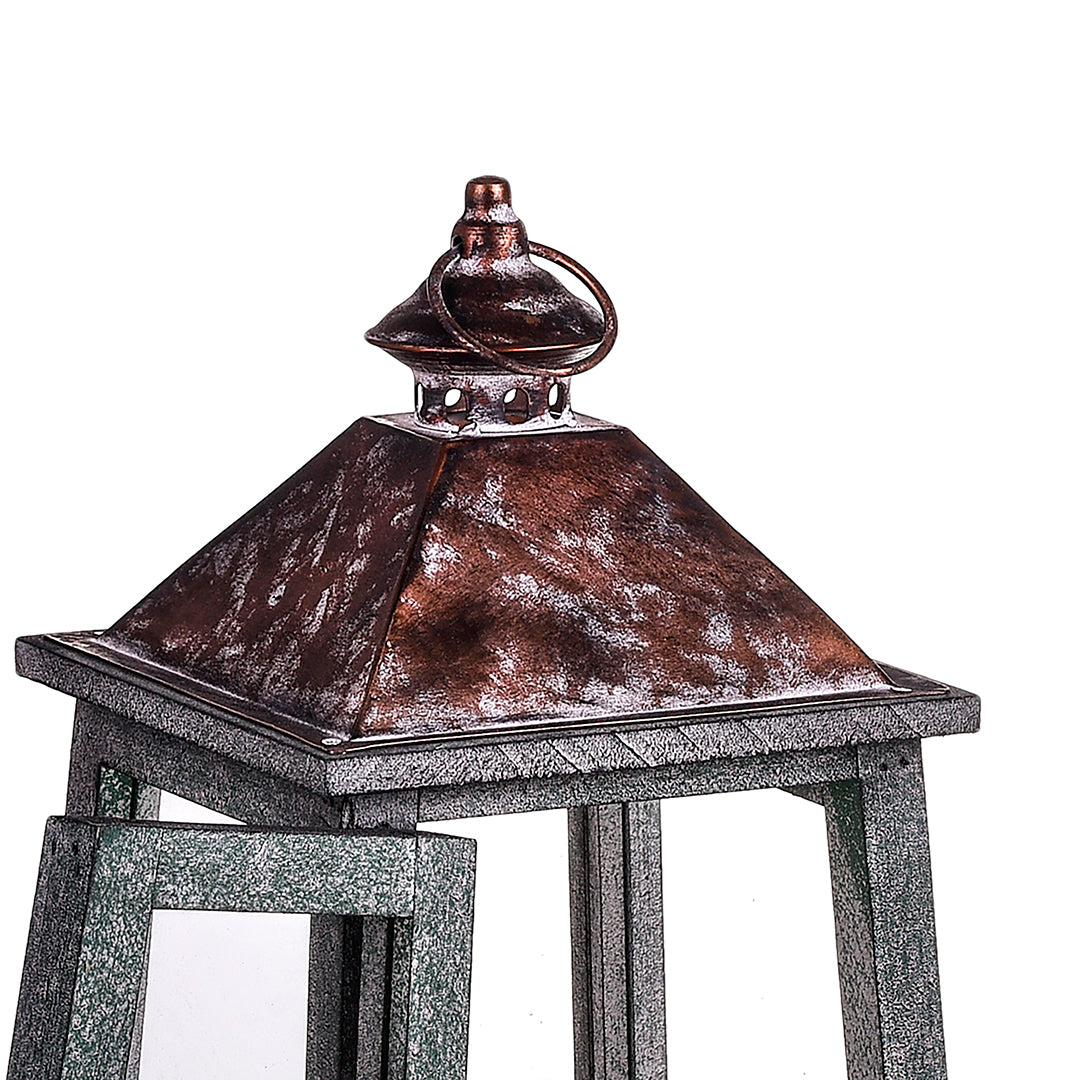 Set e due lanterne in metallo • 59 cm