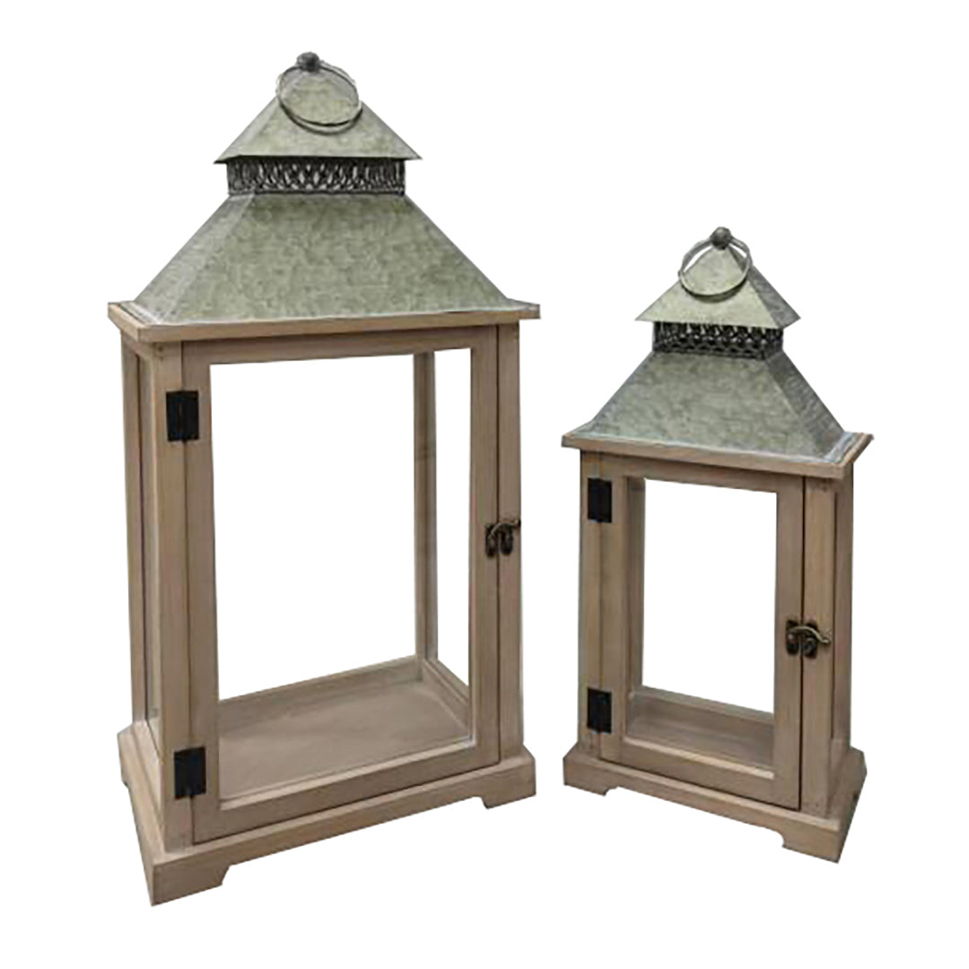 Set di 2 Lanterne Legno • 60 cm