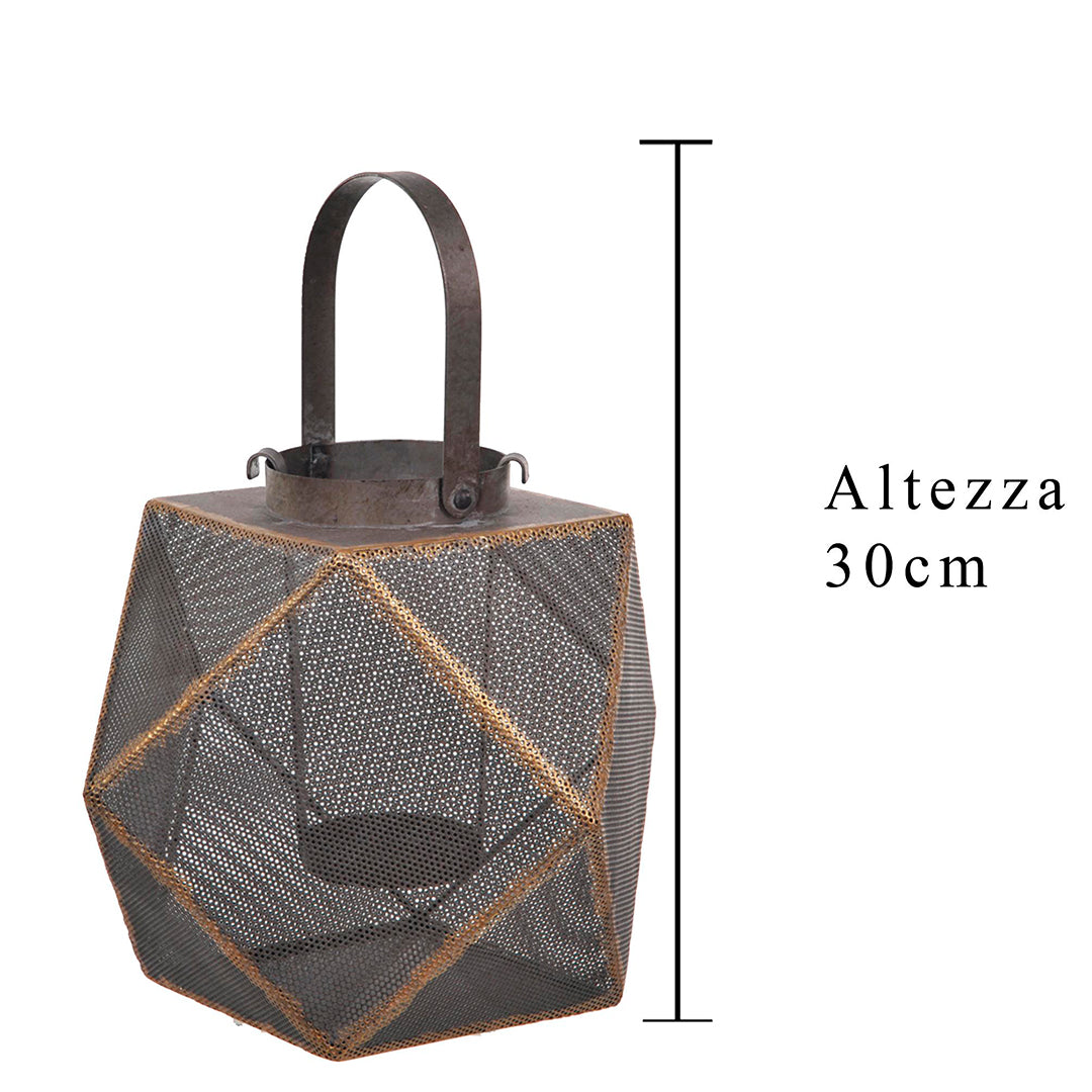 Lanterna in metallo con manico • 30 cm