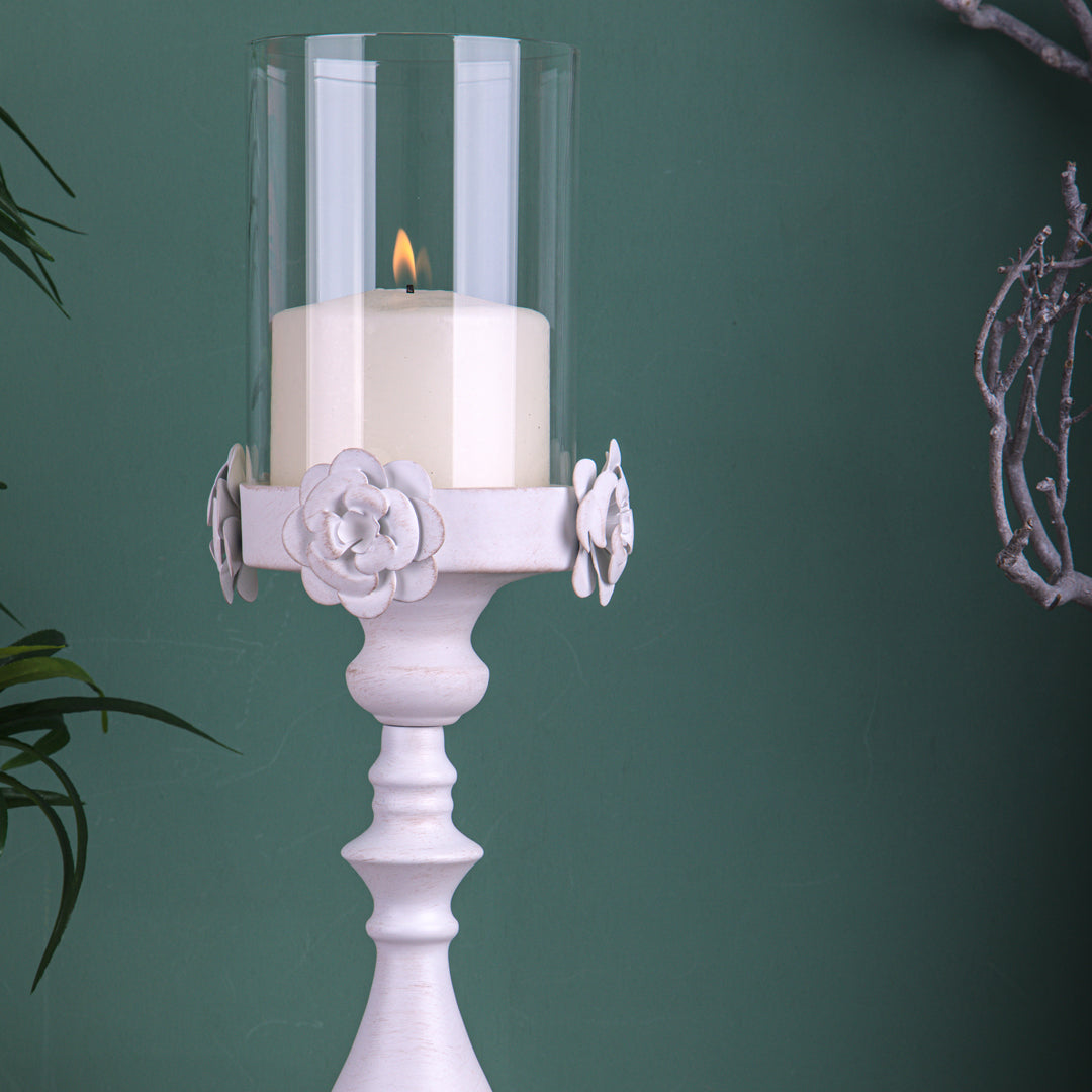 Portacero metallico con vetro • 53 cm