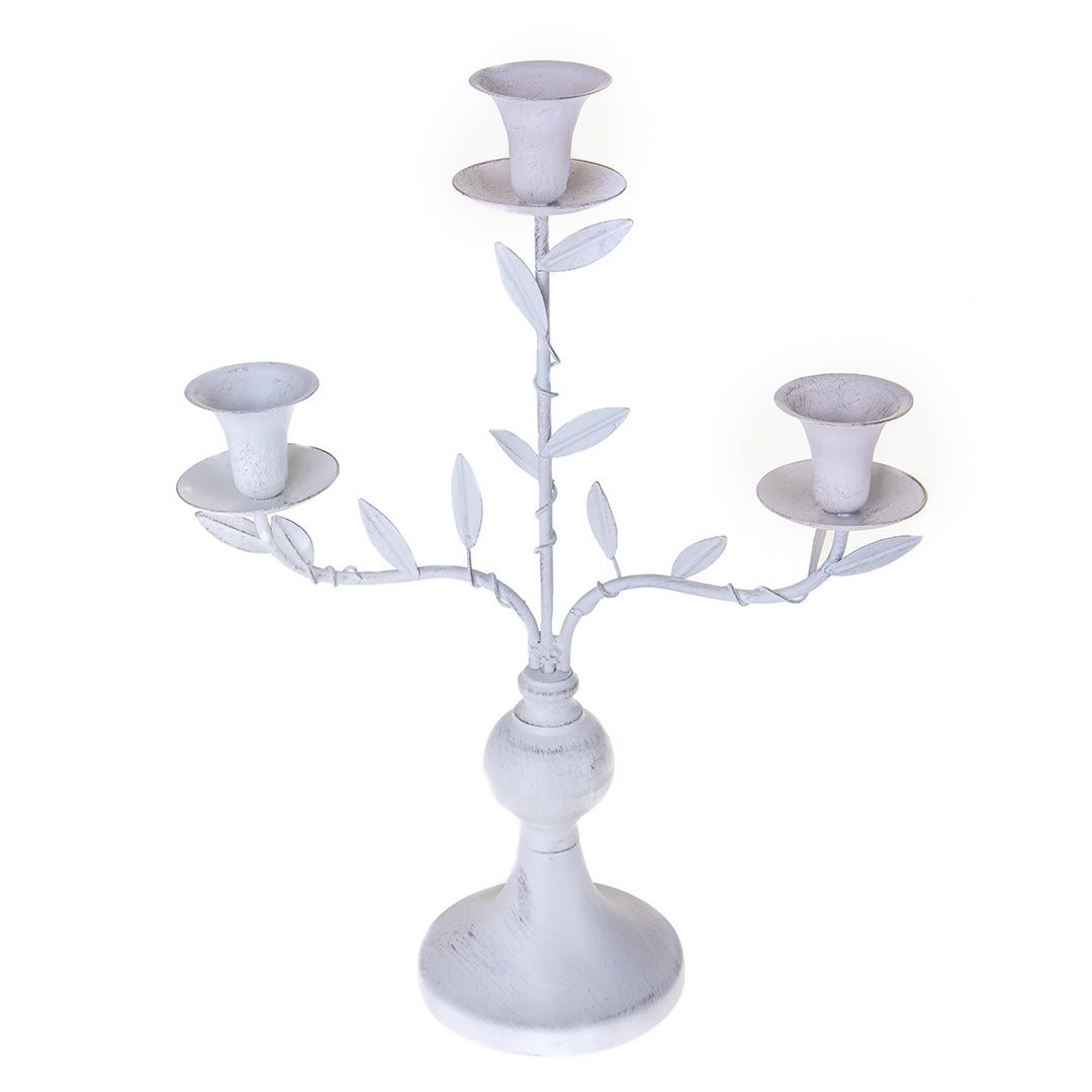 Candeliere per 3 con Foglie • 41,5 cm
