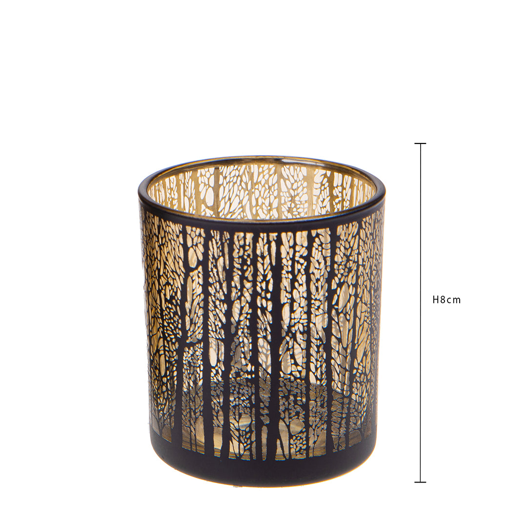 6 Pezzi • Porta tealight Con Alberi • 8 cm