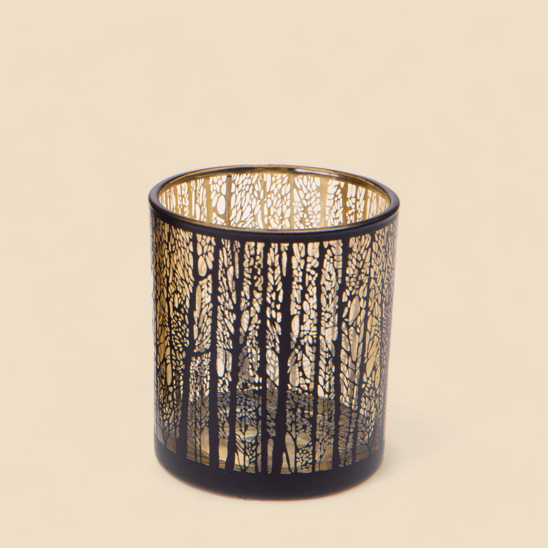 6 Pezzi • Porta tealight Con Alberi • 8 cm