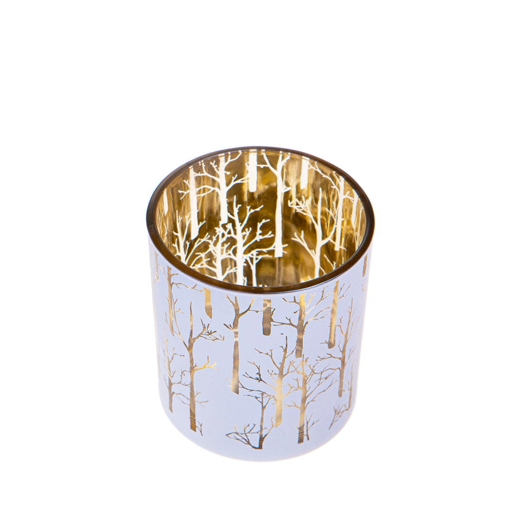 6 Pezzi • Porta tealight Con Alberi • 8 cm