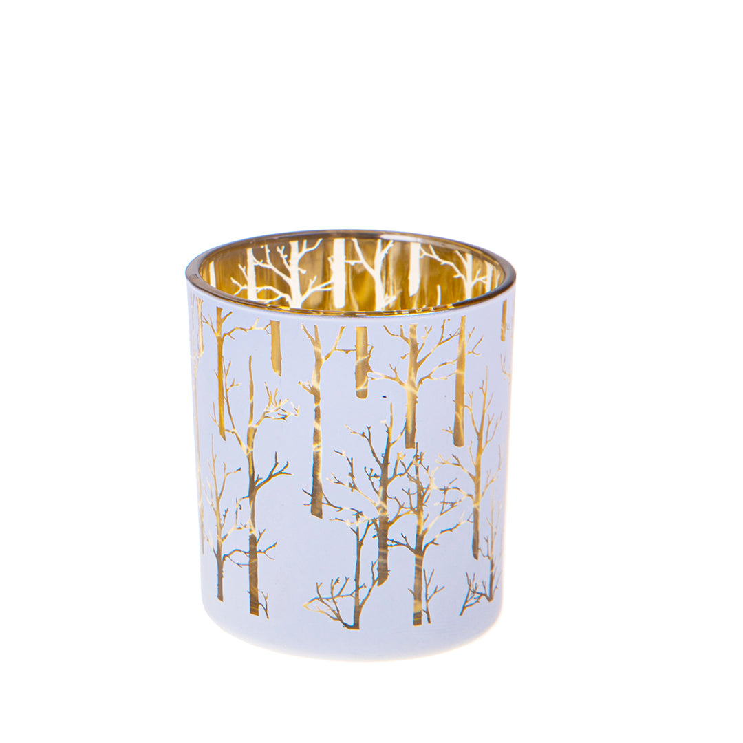 6 Pezzi • Porta tealight Con Alberi • 8 cm