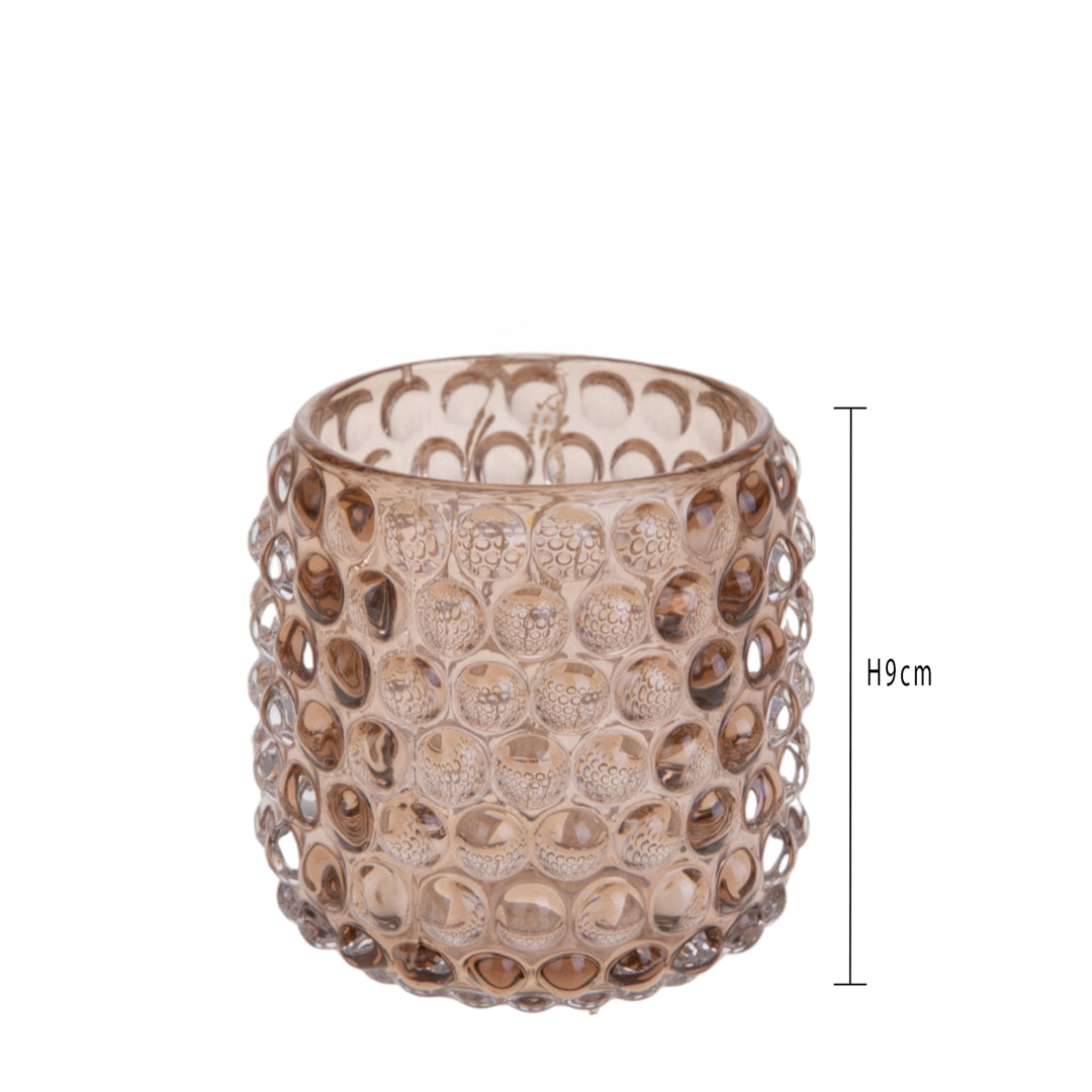 3 Pezzi • Porta Candela Bubble • 9 cm