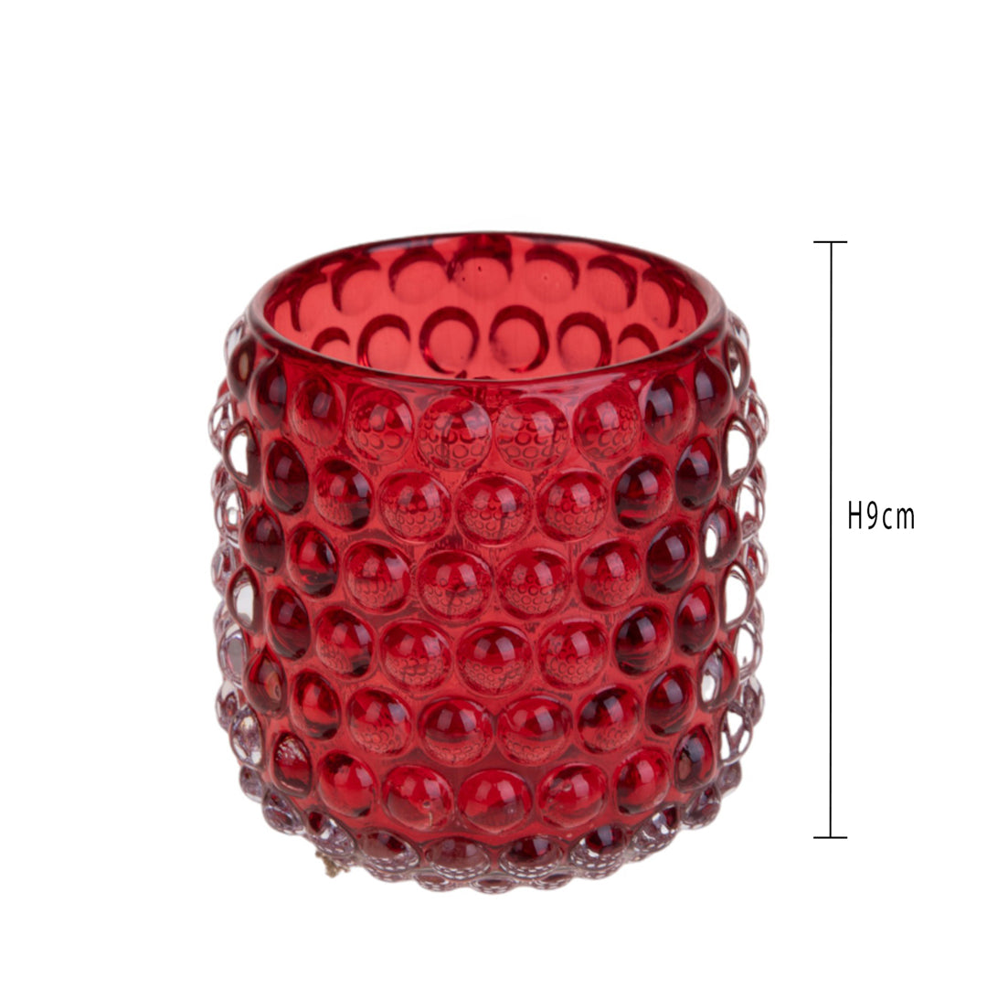 3 Pezzi • Porta Candela Bubble • 9 cm