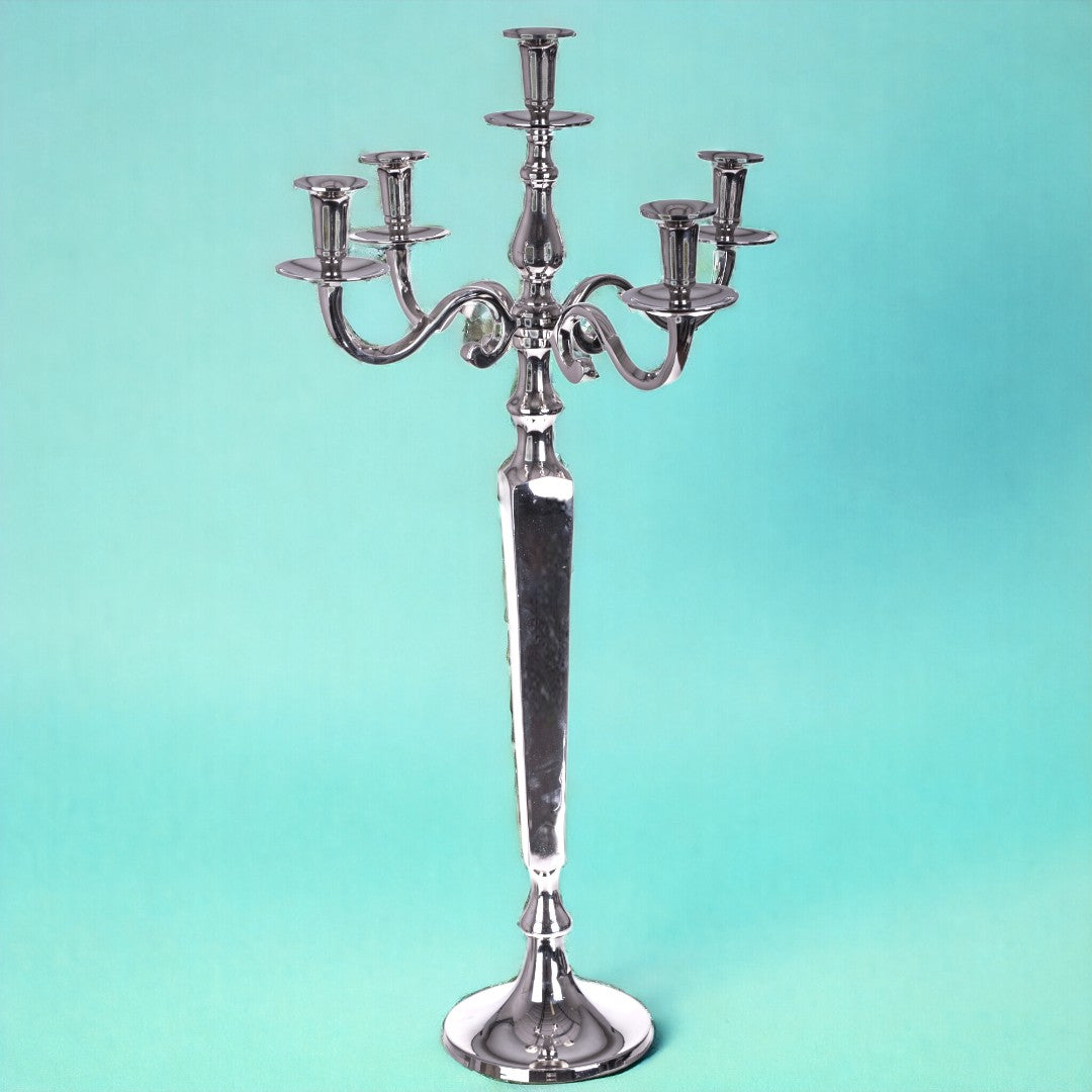 Candelabro metallo 5 bracci • 80 cm