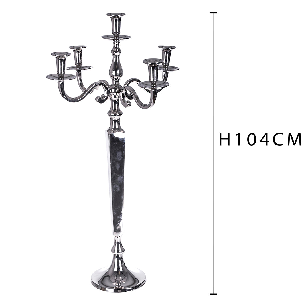 Candelabro metallo 5 bracci • 104 cm