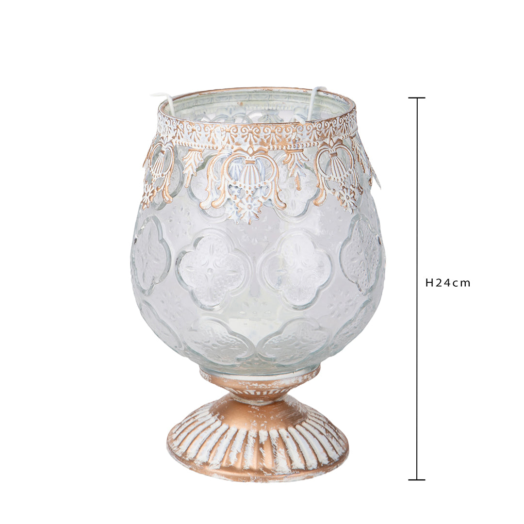 Porta tealight Decoro Metallo D.16 H24 • 24 cm