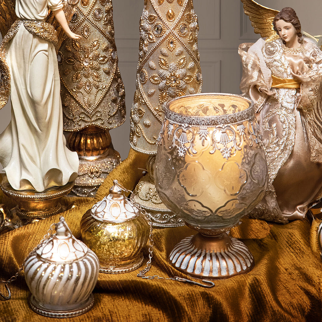 Porta tealight Decoro Metallo D.16 H24 • 24 cm