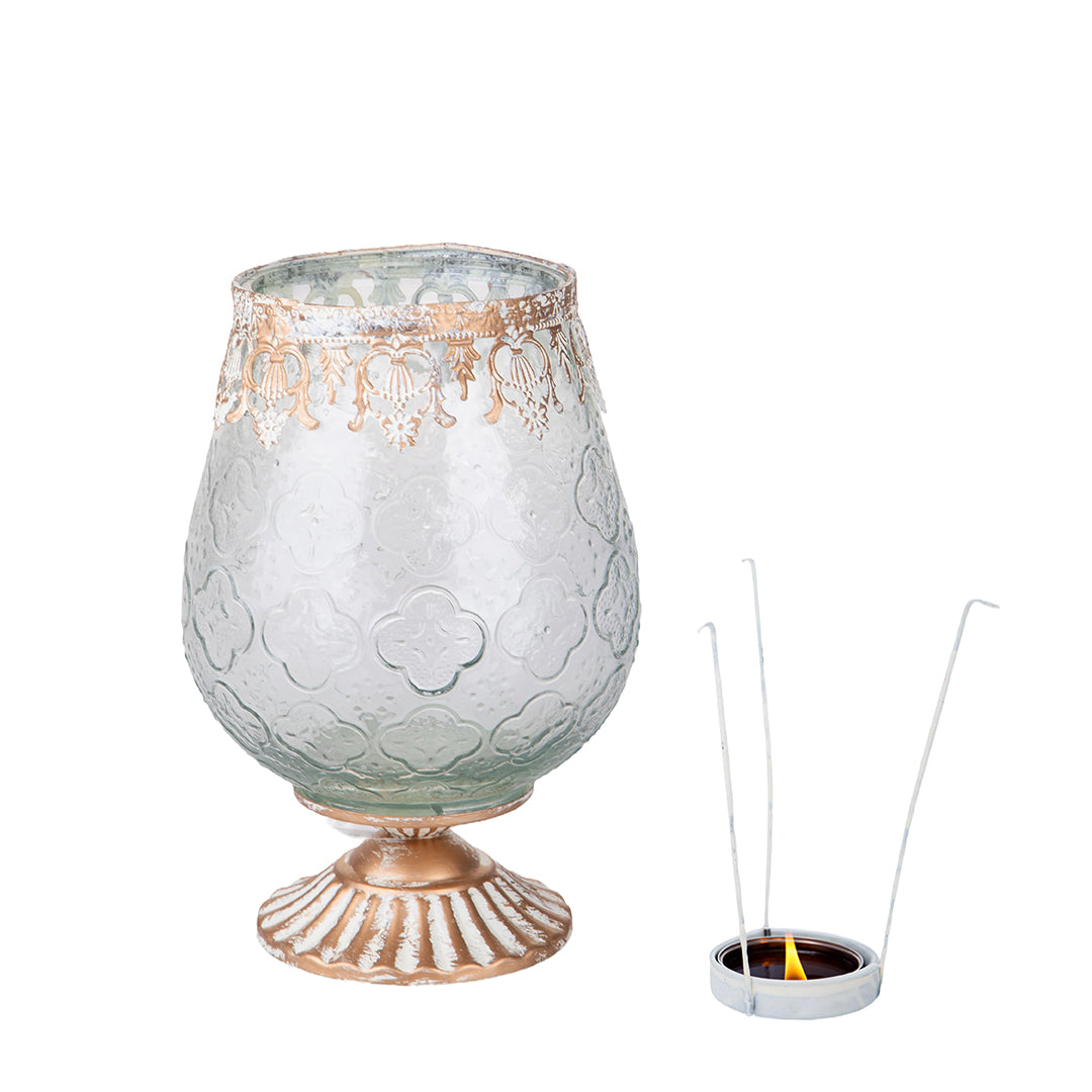 Porta tealight Decoro Metallo D.16 H24 • 24 cm