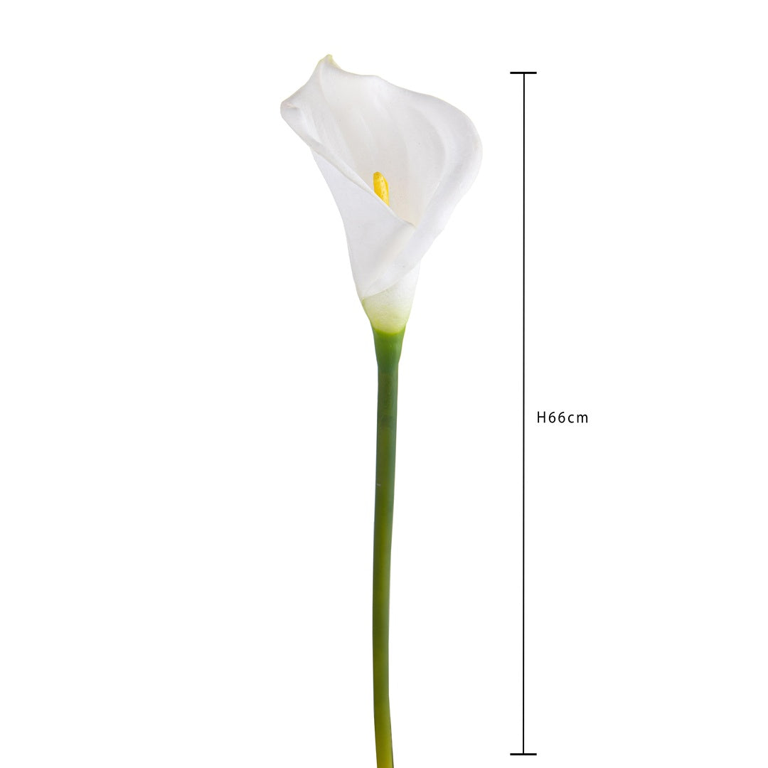 8 Pezzi • Fiore di calla semi aperta artificiale • 66 cm