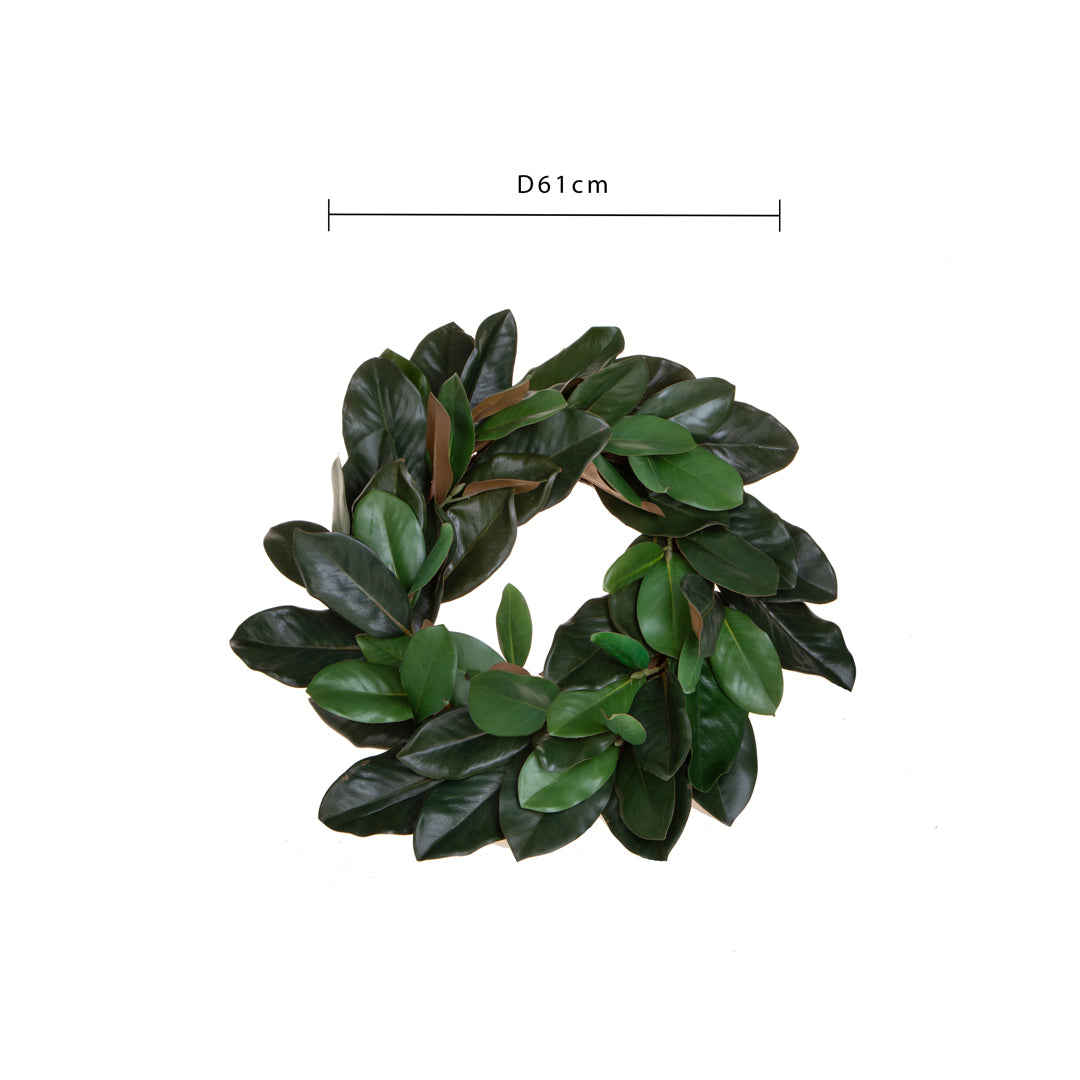 Corona con magnolia • H 10 cm