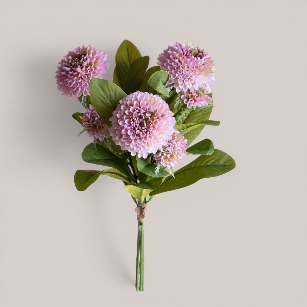 Bouquet Ponpon Dalia 6 Fiori/ 21Fgl • 46 cm
