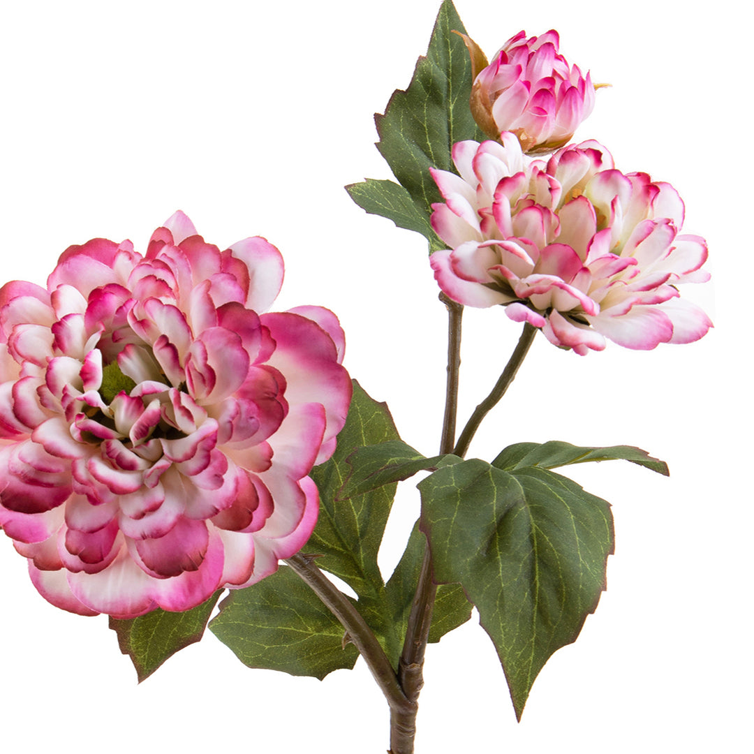 3 Pezzi • Fiore dalia artificiale 3 fiori • 59 cm