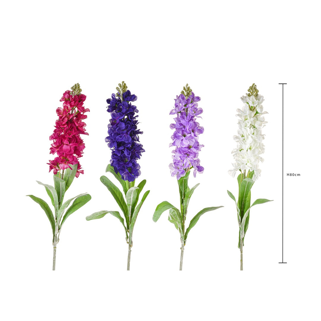8 Pezzi • Fiore di violacciocca artificiale • 80 cm