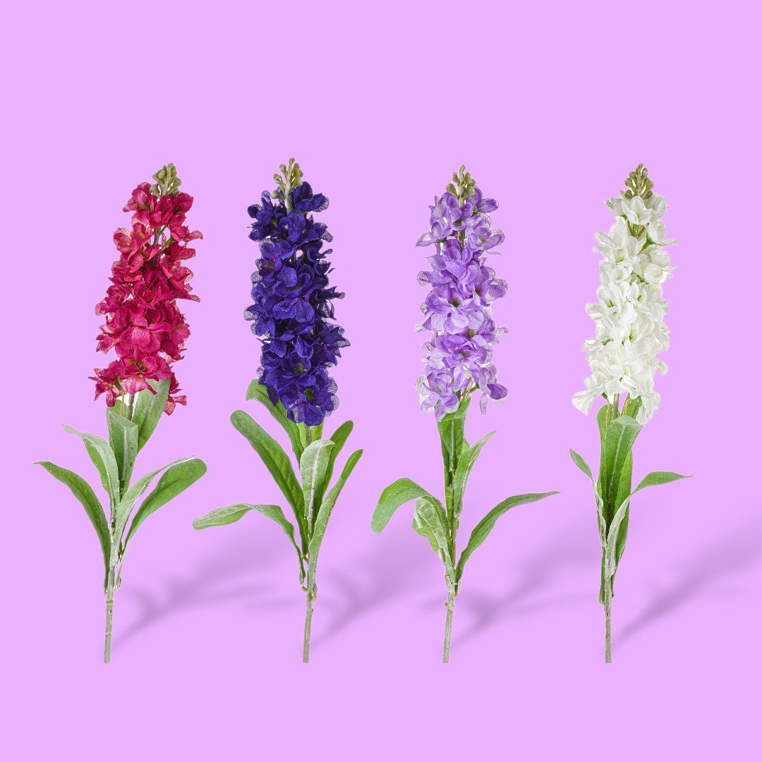 8 Pezzi • Fiore di violacciocca artificiale • 80 cm