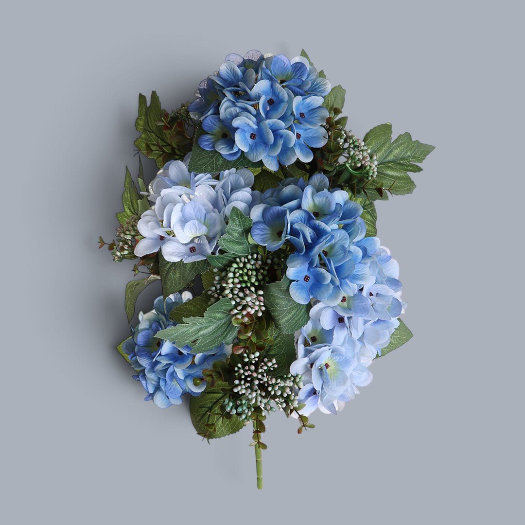 3 Pezzi • Bouquet Ortensie Frontale • 58 cm