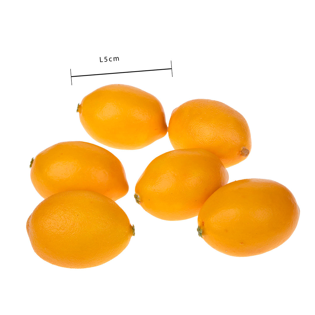 2 Pezzi • Limoni 2 buste da 6 pezzi artificiale • 5 cm