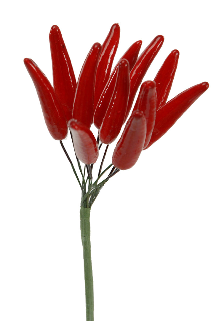 12 Pezzi • Peperoncini 12 confezioni da 12 pezzi artificiale • 14,5 cm