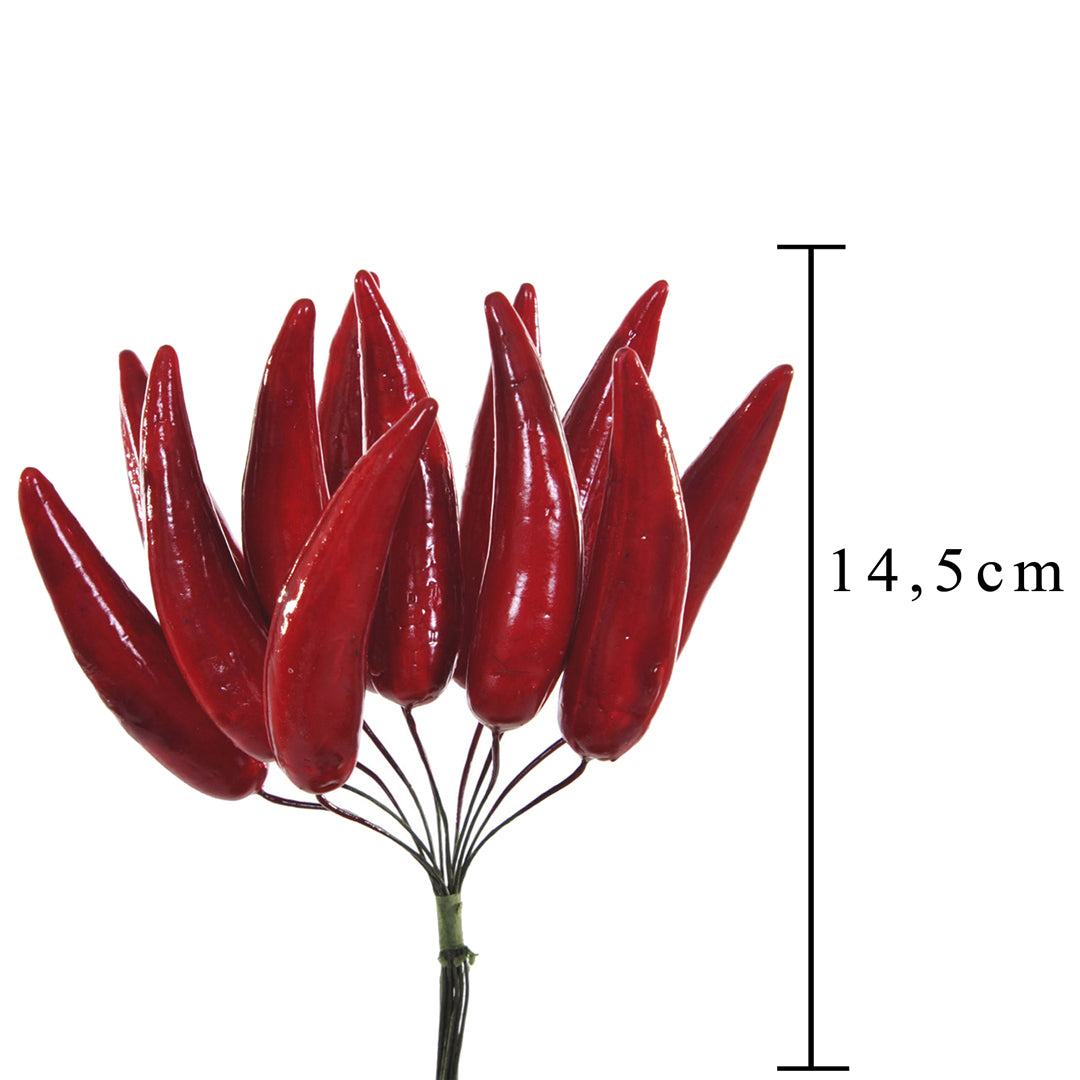 12 Pezzi •  Peperoncini 12 Pz  • 13 cm