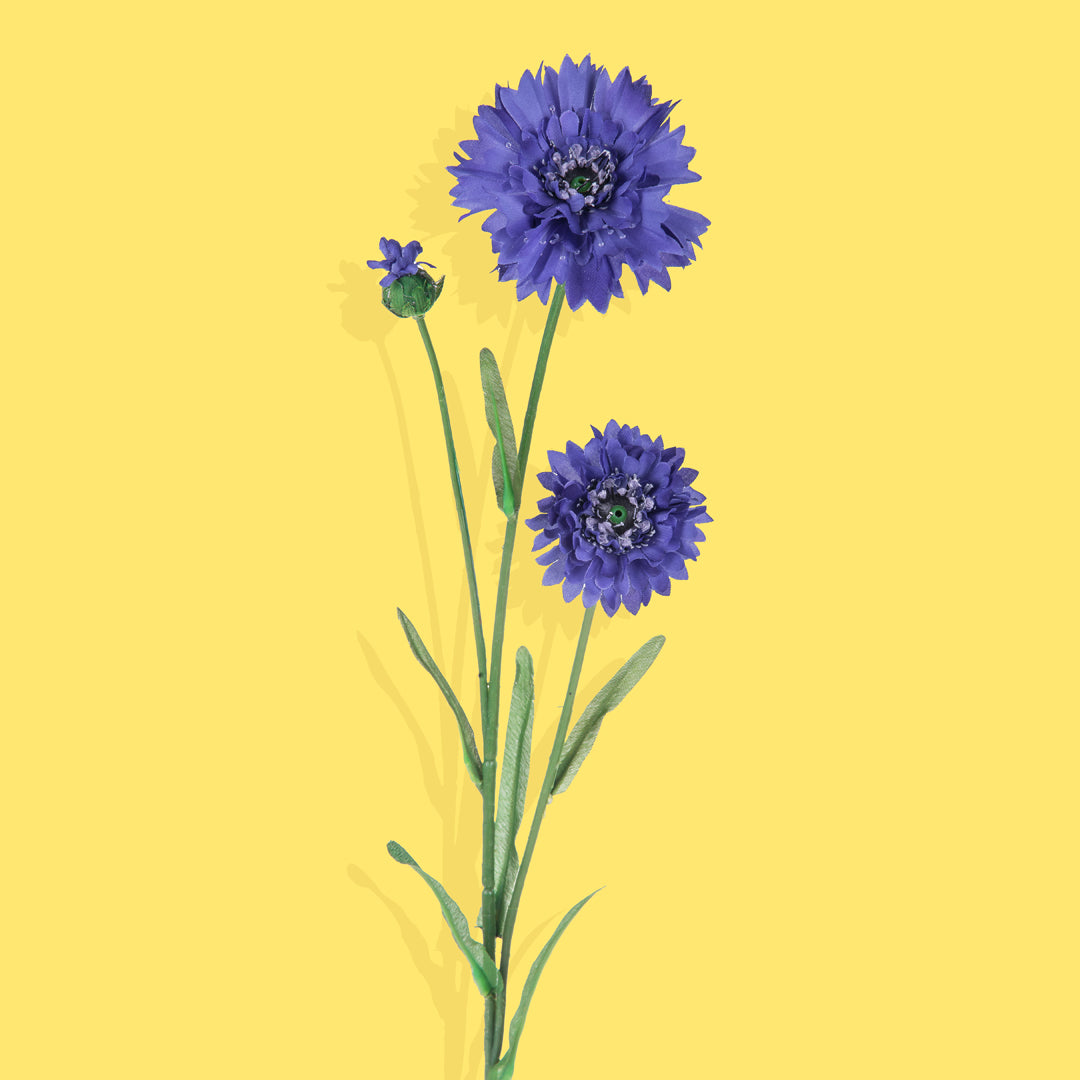 8 Pezzi • Fiordaliso composto da 3 fiori artificiale • 65 cm